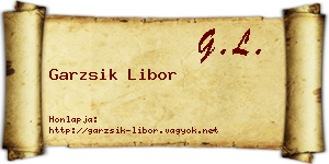 Garzsik Libor névjegykártya